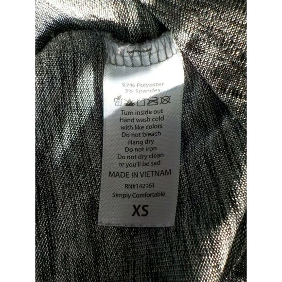 LuLaRoe Christy T Top Oversize Women XS Gray Metallic Copper Lightweight Floral - Picture 6 of 8